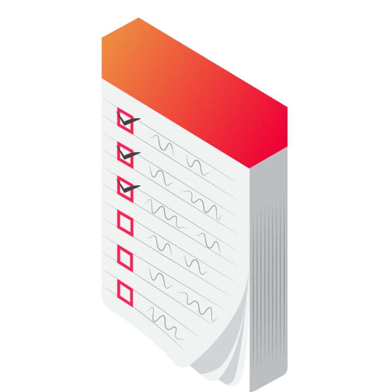 A Checklist of Tasks Some Completed