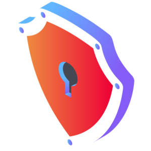 Shield with a lock in its center